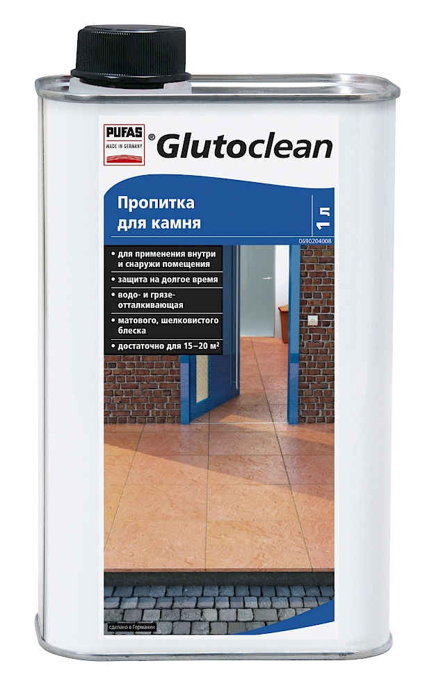 Защитный лак, пропитка для камня Glutoclean, 1 л