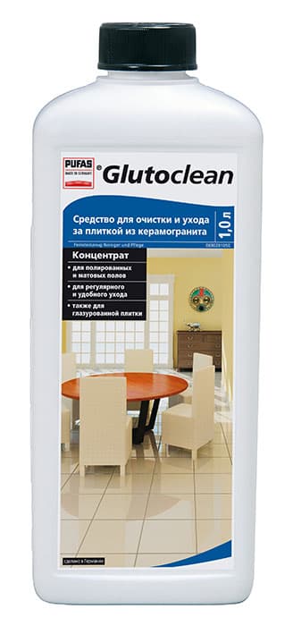 Средство Glutoclean  для очистки и ухода за плиткой из керамогранита, концентрат, 1 л.