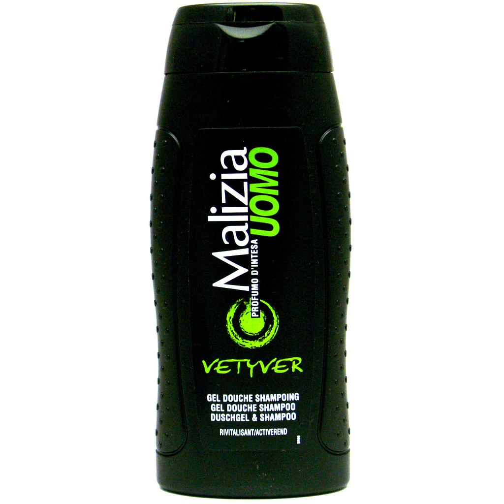 Шампунь и гель для душа MALIZIA 2 в 1 vetyver 250 мл 