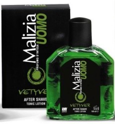 Лосьон тонизирующий после бритья  Malizia для чувствительной кожи vetyver, 100 мл 