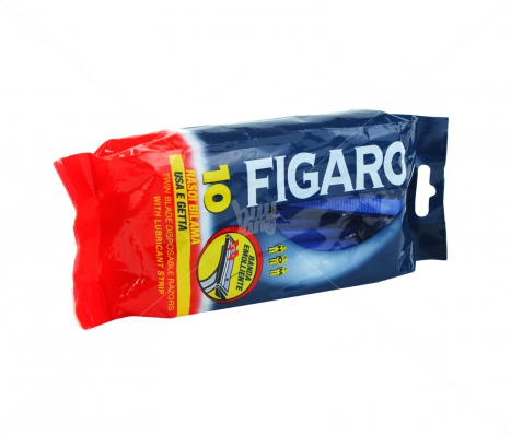 Станки для бритья с двойным лезвие м и смягчающей полоской торговой марки FIGARO 10шт в уп.