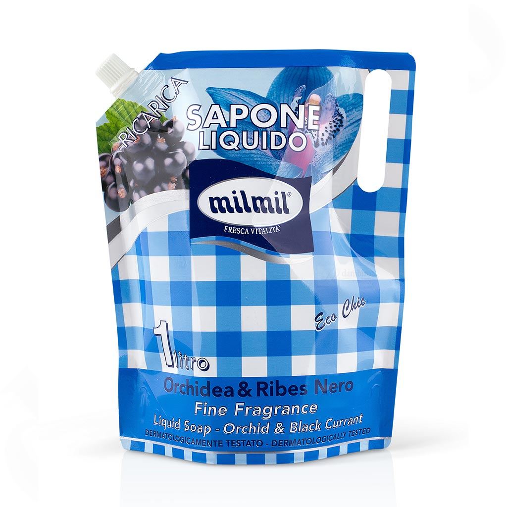 Мыло жидкое MILMIL  Орхидея и чёрная cмородина, 1000 мл
