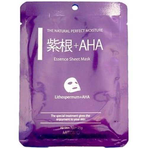 Маска для лица Mitomo экстракт воробейника + Фруктовые кислоты,  восстанавливающая, 25 гр.