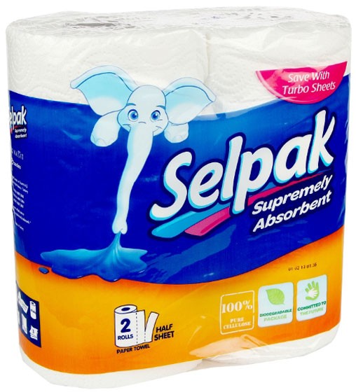 Полотенце бумажное SELPAK кухонное Х2         