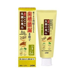 Зубная паста LION Hitect Seiyaku для профилактики болезней десен и кариеса с ароматом лечебных трав 9 г