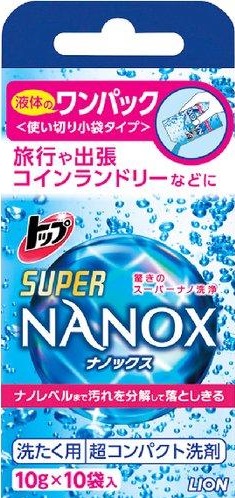 Гель кислородный  для стирки LION  Top NANOX пакет. 10 гр*10 шт.
