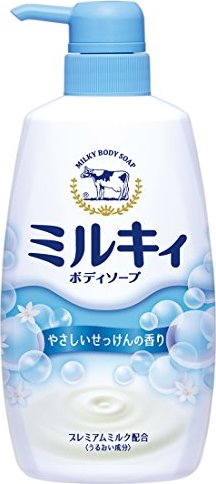Молочное увлажняющее жидкое мыло для тела COW с ароматом цветочного мыла 550 мл