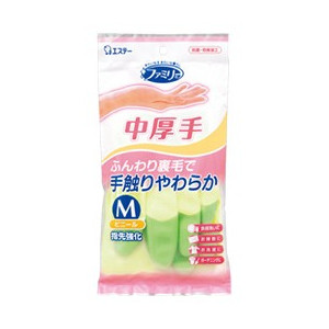 Виниловые перчатки ST “Family” (средней толщины, с внутренним покрытием) зеленые РАЗМЕР M, 1 пара