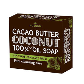 Мыло туалетное твердое Mukunghwa из 100% масла кокоса с добавлением какао масла 100 гр
