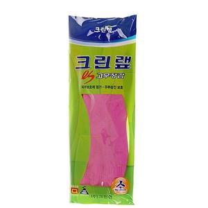 Перчатки из натурального латекса Clean Wrap c внутренним покрытием розовые размер XL, 1 пара