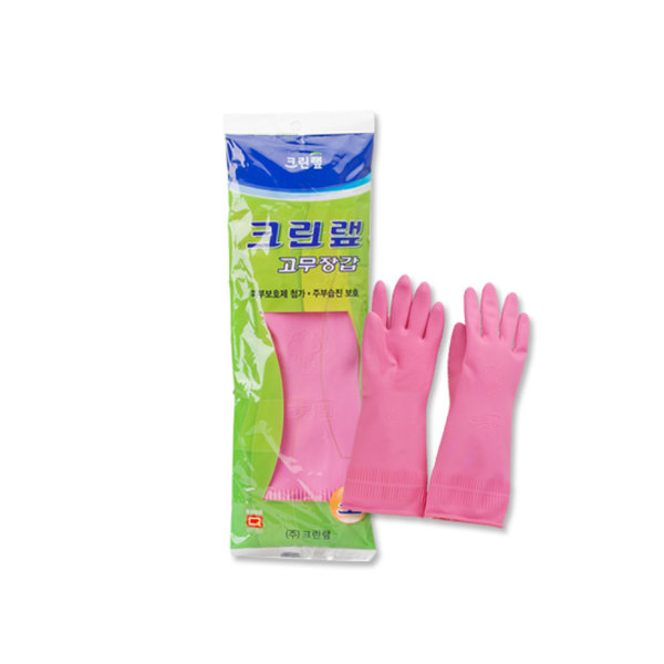 Перчатки CLEANNWRAP из натур. латекса c внутр. покрытием (укороченные) розовые размер L, 1 пара