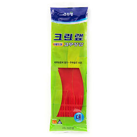 Уплотненные перчатки Clean Wrap из натурального латекса (опудренные) красные размер ХL, 1 пара