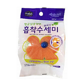 Многослойная губка CLEANNWRAP Цветок с присоской для кухни и ванной комнаты (9,5 см*9,5 см*3 см) 1 шт.